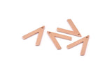 Copper V Shape, 24 Raw Copper V Shaped Charms With 1 Hole (19x15x1mm) M01206