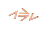 Copper V Shape, 24 Raw Copper V Shaped Charms With 2 Holes (19x15x1mm) M01164