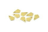 Brass Triangle Charm, Raw Brass Diamond Charms With 1 Hole (12x8x1mm) M01159