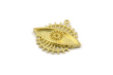 Brass Eye Charm, Raw Brass Eye Charms With 1 Loop, Pendants - Pad Size 2mm (27x25x2mm) N1454