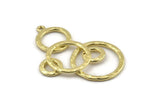 Brass Charm, Raw Brass, Brass Pendants, Charm Pendants, Brass Round Charms With 1 Loop (49x31x2mm) N1468