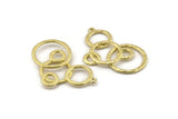 Brass Charm, Raw Brass, Brass Pendants, Charm Pendants, Brass Round Charms With 1 Loop (49x31x2mm) N1468