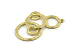 Brass Charm, Raw Brass, Brass Pendants, Charm Pendants, Brass Round Charms With 1 Loop (49x31x2mm) N1468