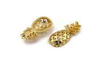 Altın Ananas Kolye, Altın Kaplama Pirinç Ananaslar, Deliksiz (30x13,4x6,3 mm) N0243