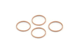 12mm Rose Gold Ring, 24 Rose Gold Plated Brass Rings, Connectors (12mm) A0625 Q0842