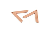 Copper V Shape, 12 Raw Copper V Shaped Charms With 1 Hole (28x23x1mm) M01276