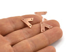 Copper V Shape, 24 Raw Copper V Shaped Charms With 3 Holes (15x13x1mm) M01274