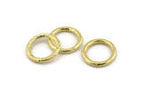 Brass Ring, 2 Hammered Raw Brass Rings, Connectors (22x3mm) N1500