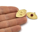 Brass Eye Charm, Raw Brass Eye Charms With 1 Loop, Pendants - Pad Size 6mm (29x20mm) N1489