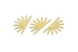 Brass Sun Blank, 24 Raw Brass Sun Blanks, Findings (25x13x0.70mm) M01395