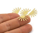 Brass Sun Blank, 24 Raw Brass Sun Blanks, Findings (25x13x0.70mm) M01395