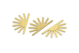 Brass Sun Blank, 24 Textured Raw Brass Sun Blanks, Findings (25x13x0.70mm) M01398