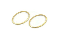 Altın Oval Konnektör, 8 Altın Kaplama Pirinç Oval Konnektör, Tılsımlar, Bulgular (26x19x1mm) A1707