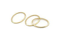 Altın Oval Konnektör, 8 Altın Kaplama Pirinç Oval Konnektör, Tılsımlar, Bulgular (26x19x1mm) A1707