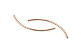Rose Gold Tube, 12 Rose Gold Plated Brass Curved Tubes (1.5x60mm) D0281 Q1052