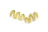 Earring Studs, 6 Raw Brass -  Irregular Stud Earrings - Brass Earrings - Earrings (20x10x1.2mm) N1508