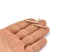 Tiny Necklace Bar, 12 Antique Silver Plated Brass Bar Charms With 1 Hole (2x25mm) BS 1755