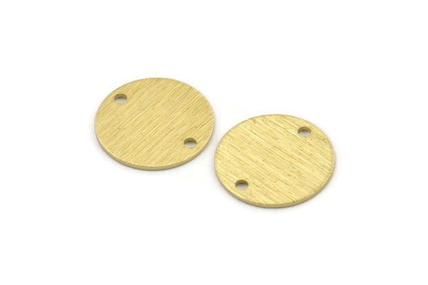 Brass Cabochon Tag, 12 Textured Raw Brass Cabochon Tags With 2 Holes, Stamping Tags, Connectors (16x0.80mm) M01358