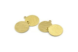 Brass Cabochon Tag, 12 Textured Raw Brass Cabochon Tags With 1 Loop, Stamping Tags (16x18x0.80mm) M01123