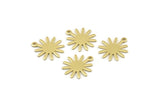 Brass Sun Charm, 50 Raw Brass Sun Charms With 1 Loop, Findings (17x15x0.80mm) M01307