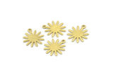 Brass Sun Charm, 24 Textured Raw Brass Sun Charms With 1 Loop, Findings (17x15x0.80mm) M01301