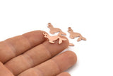 Copper Seal Charm, 24 Raw Copper Seal Charms With 1 Loop (23x10x0.80mm) M01340