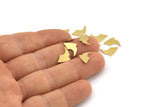Brass Blade Blank, 100 Raw Brass, Brass Blanks, Tiny Brass Blade, Stamping Blanks (12x8x0.45mm) M01285
