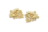 Gold Eye Charm, Gold Plated Brass Eye Charms With 1 Loop, Pendants - Pad Size 3mm (29x25x2mm) N1370