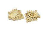 Gold Eye Charm, Gold Plated Brass Eye Charms With 1 Loop, Pendants - Pad Size 3mm (29x25x2mm) N1370