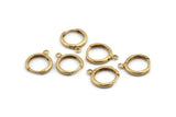 Brass Leverback Earring, 12 Raw Brass Leverback Earrings, Findings (14mm) A0789