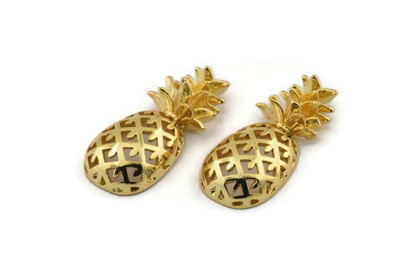 Altın Ananas Kolye, Altın Kaplama Pirinç Ananaslar, Deliksiz (30x13,4x6,3 mm) N0243