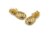 Altın Ananas Kolye, Altın Kaplama Pirinç Ananaslar, Deliksiz (30x13,4x6,3 mm) N0243