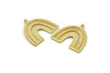 Gold Charm, 2 Gold Plated Brass, Gold Pendants, Charm Pendants, Gold U Shape Charms With 1 Loop (24x22x1.2mm) N1471