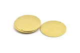 Brass Round Charm, Textured Raw Brass Round Tags With 1 Hole (60x0.80mm) A1922