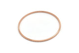 Rose Gold Connectors - 2 Rose Gold Plated Textured Brass Circle Connectors (61x2x2mm) D1478 Q1021