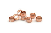 Rose Gold Ear Cuff, 12 Rose Gold Plated Brass Ear Cuffs with One Hole, Findings  (9mm) D0035 H0934
