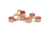 Rose Gold Ear Cuff, 12 Rose Gold Plated Brass Ear Cuffs with One Hole, Findings  (9mm) D0035 H0934