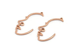 Rose Gold Face Charm, 12 Rose Gold Plated Brass Face Charms With 1 Loop, Pendants, Earrings, Findings (31x16x1mm) D0617