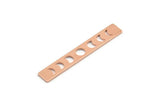 Copper Rectangle Blank, 10 Raw Copper Moon Phases Stamping Blanks (40x6x0.80mm) M01478