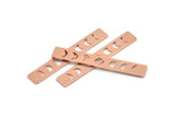 Copper Rectangle Blank, 10 Raw Copper Moon Phases Stamping Blanks (40x6x0.80mm) M01478