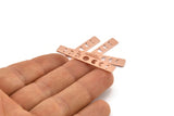 Copper Rectangle Blank, 10 Raw Copper Moon Phases Stamping Blanks (40x6x0.80mm) M01478