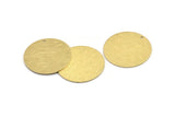 Brass Round Charm, 4 Textured Raw Brass Stamping Blanks With 1 Hole, Stamping Tags (30x0.80mm) M01502