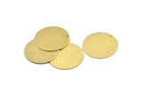 Brass Round Charm, 4 Textured Raw Brass Stamping Blanks With 1 Hole, Stamping Tags (30x0.80mm) M01502