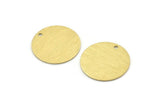 Brass Round Charm, 12 Textured Raw Brass Round Charms With 1 Hole, Blanks (20x0.70mm) M01360