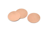 Copper Round Tag, 12 Raw Copper Round Stamping Blanks, Findings (20x0.70mm) M01368