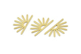 Brass Sun Blank, 24 Raw Brass Sun Blanks, Findings (25x13x0.70mm) M01397