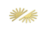 Brass Sun Blank, 24 Textured Raw Brass Sun Blanks, Findings (25x13x0.70mm) M01398