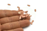 Copper Drop Blank, 100 Tiny Raw Copper Drop Blanks (7x3x0.80mm) M01417