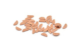 Copper Semi Circle Blank, 100 Tiny Raw Copper Half Moon Blanks (6x2.5x0.70mm) M01416