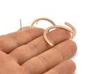 Rose Gold Boomerang Earring, 4 Rose Gold Plated Brass Boomerang Stud Earrings (30x3x1mm) D1357 A1398